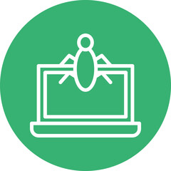 Bug Report Vector Line White Circles Multicolors