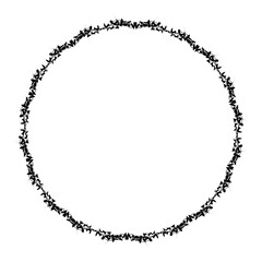 frame made of black and white circles