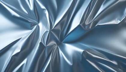 Fototapeta premium Blue texture, background of plastic packaging foil, cellophane