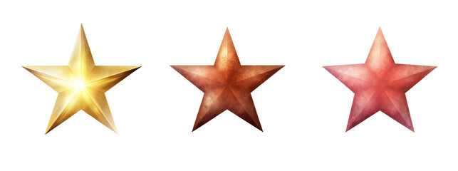 Fototapeta premium Bright Shining Star on Transparent Background