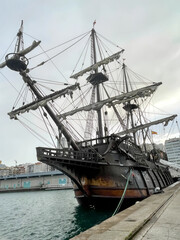 sailing ship at the dock