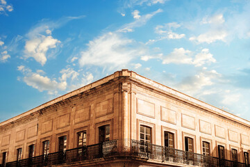 Symmetrical Corner of Beautiful Building in Mexico