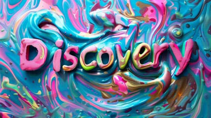 Obraz premium Holo Slime Innovation and breakthrough concept art poster.