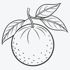 Abstract Orange Line Art, Minimalist Design, Contemporary Illustration