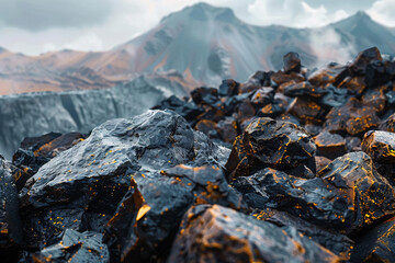 Volcanic Rock Formations in Iceland.