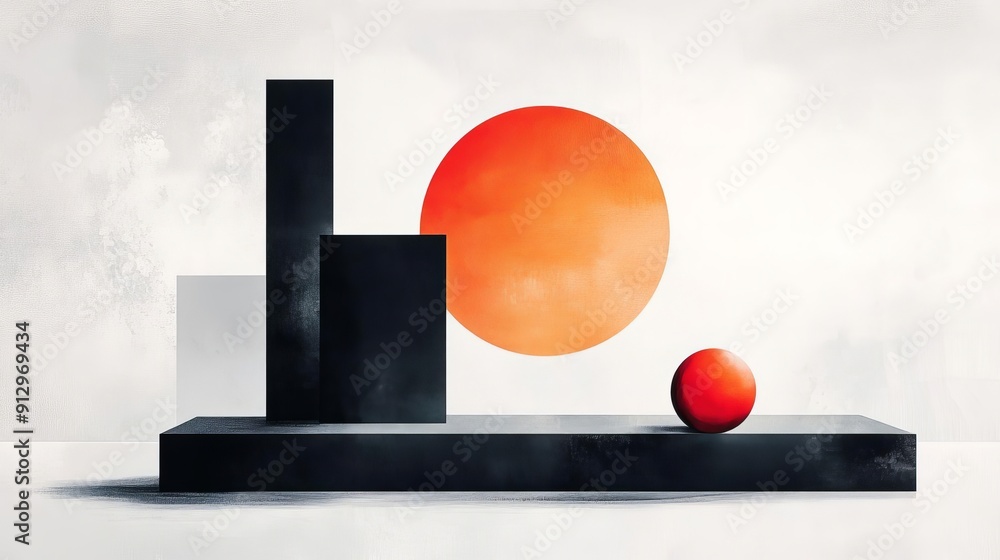 Aufkleber sophisticated geometric triptych a modern art exploration in three panels with intricate designs and