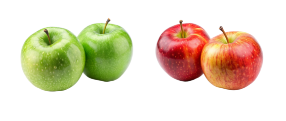 Fresh Apple on Transparent Background