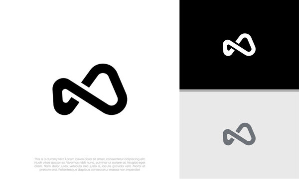 Initials M logo design. Initial Letter Logo. Innovative high tech logo template.	