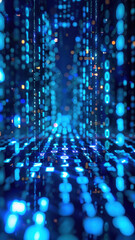 Fototapeta premium Blue Digital Data Stream