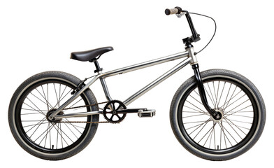 Fototapeta premium BMX bike with black handlebars and tires isolated on transparent background