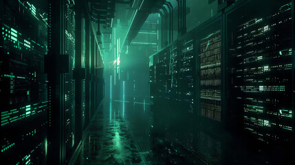Green Data Center Server Room.