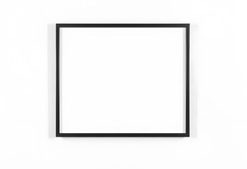 A blank white framed canvas on a white shelf with a small vase