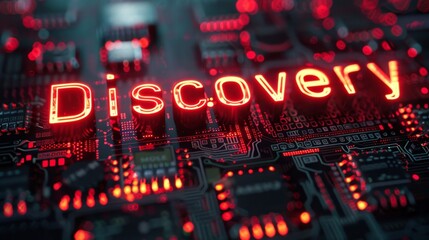 Red LED Innovation and breakthrough concept art poster.