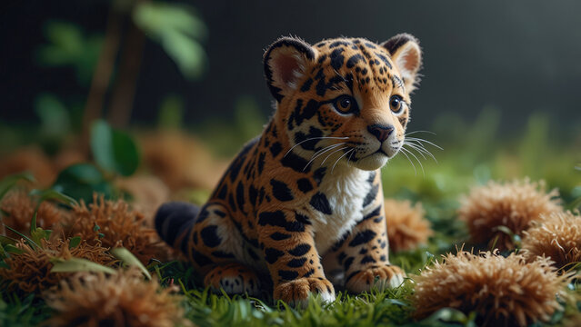 little cute toy leopard