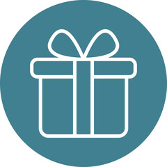 Gift Vector Line White Circles Multicolors