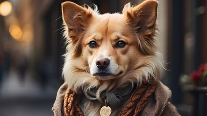 A picture of a stylish and attractive dog.