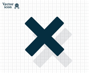 Obraz premium Vector dark color icon with shadow on light checkered background