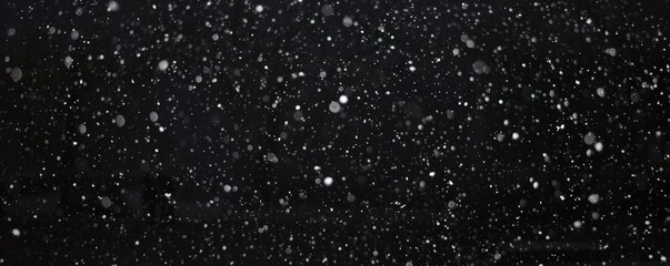 Falling Snowflakes Against Dark Background, Black Background , Snow , Winter , Nature