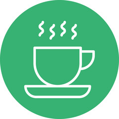 Coffee Vector Line White Circles Multicolors