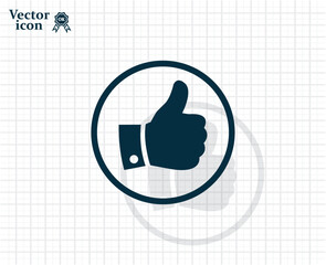 Vector dark color icon with shadow on light checkered background