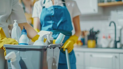 The cleaning service team