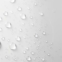 Water Droplets Abstract, White Background, Macro Photography, Water, Texture, Abstract, Background