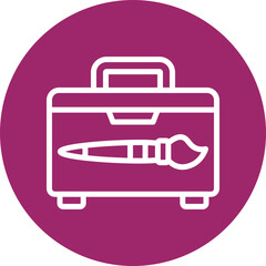 Tool Box Vector Line White Circles Multicolors