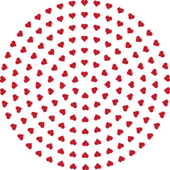 Print of circular Heart design