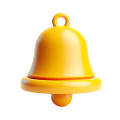 3d render notification yellow bell icon PNG Clipart. 
