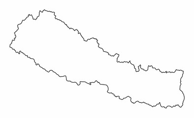 Nepal outline map