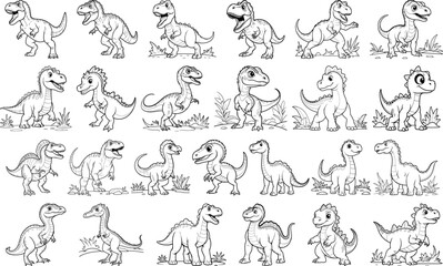 Dragon hand drawing coloring page and outline vector design