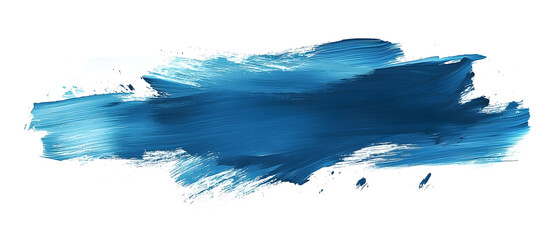 Obraz premium blue paint brush stroke isolated png transparent background