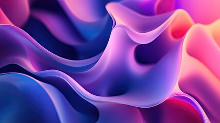 Fototapeta premium Abstract fluid 3D geometry with a gradient background. Great for modern design and multipurpose applications.
