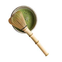 Matcha Stirrer Chasen Whisk on a White Transparent Background PNG