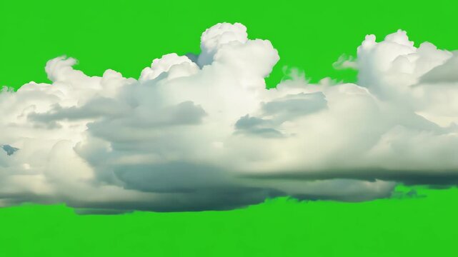 Tropical Clouds on Green Screen Time Lapse