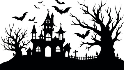 spooky Halloween scene