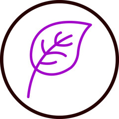 Leaf Vector Line Purple Circle Black