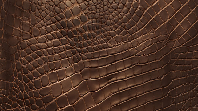 A brown leather texture with a pattern of scales