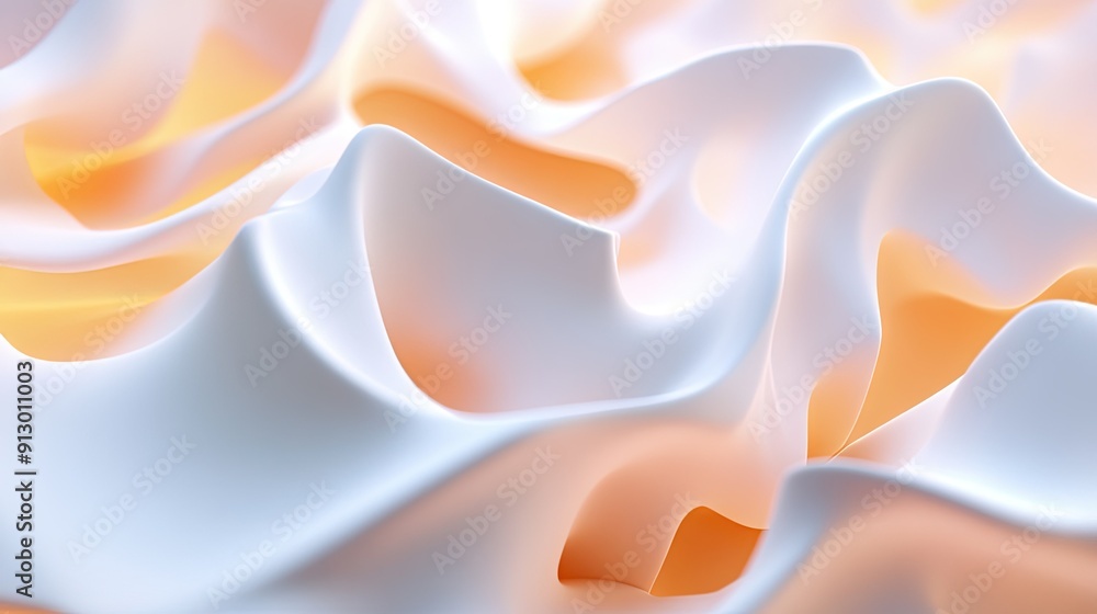 Poster fluid 3d geometric forms with a smooth gradient backdrop. perfect for versatile and creative design 