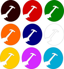 hammer icon set