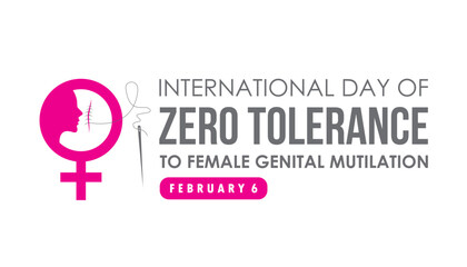 international day of zero tolerance to female genital mutilation vector illustration design