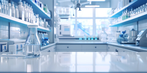 Large bright modern modern scientific chemistry medical laboratory 