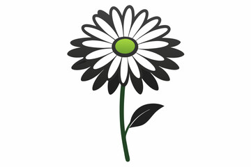 A sunflower silhouette vector