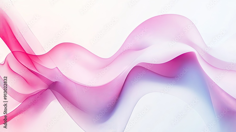 Poster vector illustration of flowing liquid shapes on a light white background, creating an abstract geome