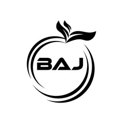 BAJ letter logo Design. BAJ Simple and modern monogram logo. Abstract Alphabet vector Design.