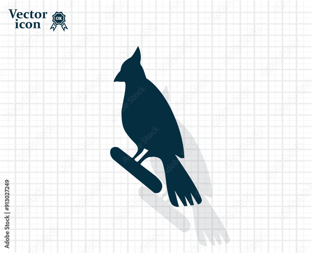 Poster vector dark color icon with shadow on light checkered background