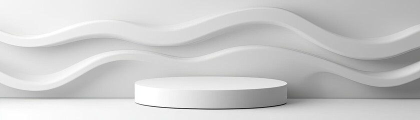 3D podium with a monochrome abstract background, 3D background podium, stylish and minimalist