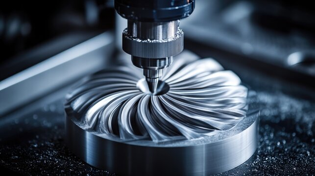 CNC machine crafts a lightweight aerospace part with precision and care