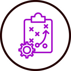 Strategic Planning Vector Line Purple Circle Black