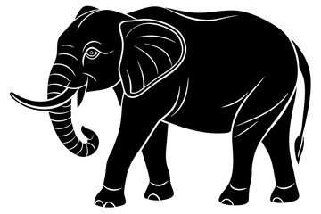 elephant vector silhouette illustration
